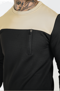 Survêtement technique en molleton avec logo personnalisé imprimé en relief pour homme, ensemble de jogging technique personnalisé pour homme - Product Image 4