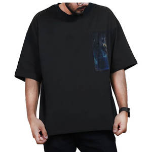 T-shirt unisexe en coton T-shirt à épaules tombantes Coton éponge français Coupe décontractée Tissu durable respirant Style de rue - Product Image 1