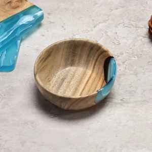 Bol à pâte en bois en résine multi-usages Dernière collection Bol en bois en résine colorée Bol à vaisselle et assiettes en bois en résine de cuisine - Product Image 4