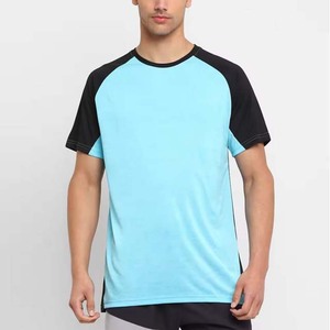 100% algodón de alta calidad 180Gsm ropa de hombre en blanco personalizada camisetas de gran tamaño para la venta contraste de diseño personalizado - Product Image 1