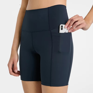 Summer High Waist Yoga <b>Shorts</b> <b>Womens</b> Gym <b>Shorts</b> With Phone Pocket Workout <b>Shorts</b> for <b>Women</b> - Product Image 5