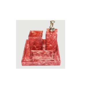 Juego de Baño de Resina Epoxi Hecho en India, Accesorios Hechos a Mano, Juego de Baño de Resina Epoxi de Alta Calidad, 4 Piezas, Artesanía Hecha a Mano - Product Image 1