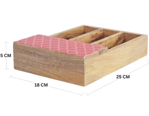 ช้อนไม้มะม่วงสีแดงสไตล์โมร็อกโกที่ใส่ช้อนส้อมแบบมีที่วางบนเคาน์เตอร์ทำจากไม้มะม่วงและมะม่วง - Product Image 6