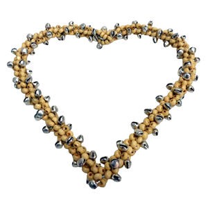 Artisanat fer/perles suspendus coeur tenture murale décor nickelage pour la décoration de noël personnalisé à la main - Product Image 4