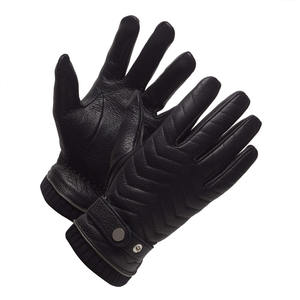 Gants en cuir de chèvre pour hommes Mason avec doublure en laine, poignet réglable, antistatiques, antidérapants, durables, compatibles écran tactile, pour conducteurs et mode - Product Image 1