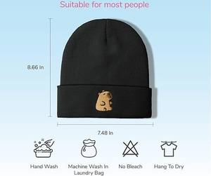 Bonnet en tricot personnalisé prêt à expédier avec logo ou image, bonnet d'hiver chaud à revers, vente en gros - Product Image 2