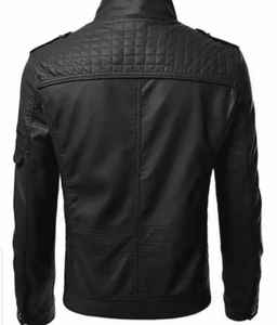 Chaqueta de cuero de piel de oveja de nuevo estilo de moda para hombre personalizada cuello alto de alta calidad para invierno - Product Image 2