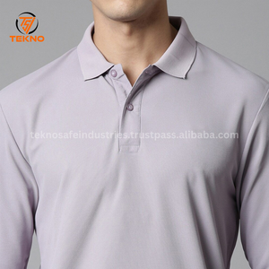 Camisa con logotipo personalizado para hombre, polos de golf para hombre, polos lisos de manga larga, polos informales transpirables cómodos, servicio OEM - Product Image 3
