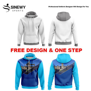 Sudadera con capucha unisex sublimada con cielo de alta calidad, tamaño personalizado, Impresión de logotipo personalizado, pulóver, sudaderas con capucha para hombre, sublimación - Product Image 4