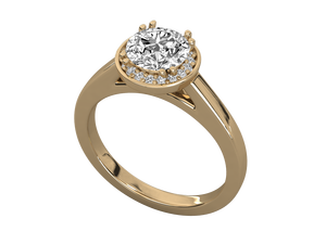 แหวนเพชรเลี้ยงในห้องปฏิบัติการ ทรงกลมเจียระไนแบบบริลเลียนท์ แหวนหมั้น แหวนแต่งงาน ชุบทอง 14K ได้รับการรับรองจาก IGI แหวนเพชรคลาสสิก - Product Image 6