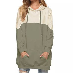 Sweat à capuche ample multicolore respirant 100% coton pour femmes, de haute qualité, léger, taille plus, 2023 - Product Image 1