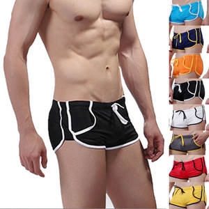 Maillot de bain décontracté en polyester/coton, toile unie écologique, personnalisé, vente en gros, maillot de bain d'été pour hommes - Product Image 5