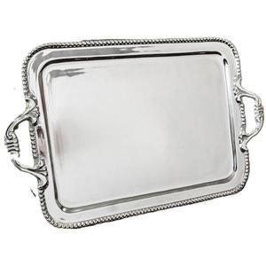 Plateau de service en acier en métal de forme rectangulaire de conception classique d'arrivée chaude avec la couleur personnalisée de forme de taille - Product Image 1