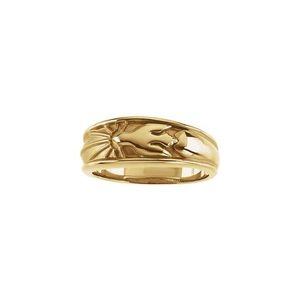 Anillo con la Sagrada Declaración del Espíritu Santo, Oro de 10k, Platino de 14k, Bañado en Rodio con Piedra Tallada y Engaste Invisible, Joyería Religiosa Cristiana - Product Image 1