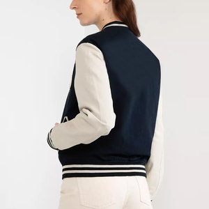 Chaqueta universitaria de lona larga cómoda transpirable de alta calidad para mujer con el último diseño para la temporada de invierno - Product Image 2