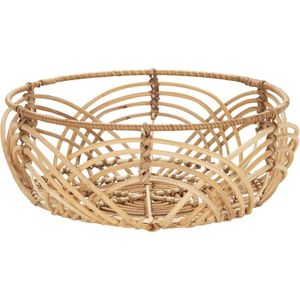 Handwoven Rectangular Natural Rattan Storage <b>Basket</b> with Integrated Carry Handles for Home Organization, Shelving, Pantry - Product Image 4
