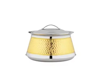 Vente chaude En Acier Inoxydable Conception Arabe Plat Casserole Le Plus Vendu Golden Designer Métallique Réchauffeur De Nourriture - Product Image 1