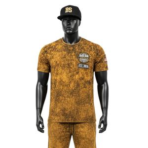 T-shirt pour homme 100% coton, t-shirt en coton premium délavé à l'acide, 190 GSM, tissu doux, aspect vintage, broderie de logo personnalisée - Product Image 1