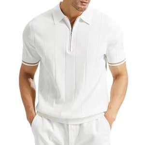 Directo de fábrica personalizado transpirable agradable a la piel cómodo Casual hombres de punto de manga corta Polo - Product Image 5