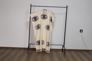 Turkish Poncho Beachwear Bad Eye Cotton Fabric <b>Cape</b> Quick Drying Patterned Standard Size <b>Women</b> Men Large Comfortable Washable - Product Image 2