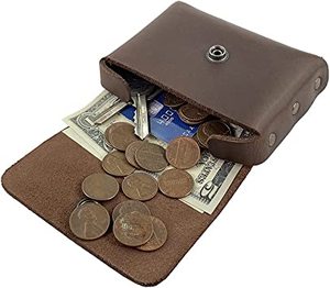 Billetera de cuero grueso con remachado, organizador de cintura Horizontal, soporta hasta 12 tarjetas, más billetes plegables - Product Image 1