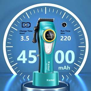 Tondeuse professionnelle sans fil pour hommes avec écran LED, base de charge, 9000 tr/min, outils de coupe de cheveux avec alimentation USB - Product Image 2