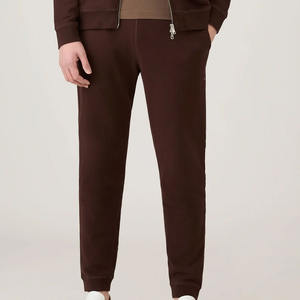 Pantalon de jogging personnalisé en coton uni à imprimé bouffant Pantalon de jogging brodé Baggy surdimensionné en polaire marron pantalon de survêtement pour homme - Product Image 3