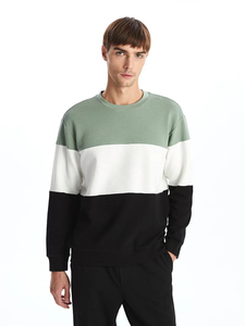 Sweat-shirt à manches longues en coton tricoté pour homme, coupe classique, 220g, écologique, automne-hiver - Product Image 3