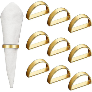 Anneaux de serviette en acier inoxydable de haute qualité pour la salle à manger à la maison porte-serviettes en acier inoxydable poli miroir léger personnalisé - Product Image 5