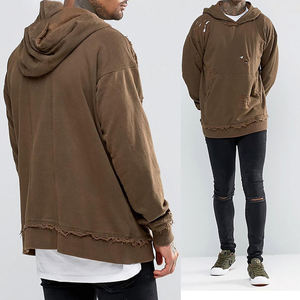 Sudaderas con capucha personalizadas para hombre, rasgadas, lisas, lavadas - Product Image 5