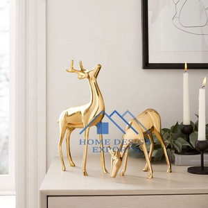 Décor de noël Sculpture de Table de renne pour décorations de Table 2022 nouvelle collection Sculpture de Table de cerf en Aluminium en métal - Product Image 6