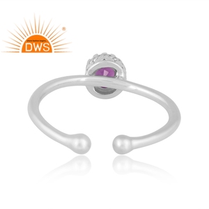 Tendance Design 925 Sterling Silver Naturel Améthyste Gemme Anneau Pour Les Femmes Bijoux Personnalisés Pour Les Femmes Cadeau Pour Elle - Product Image 2