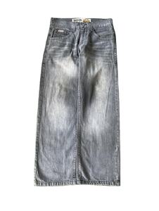 Custom Design <b>Men's</b> Vintage Sun Faded Washed Denim <b>Jeans</b> Pants High Street Loose Straight <b>Wide</b> <b>Leg</b> Casual Style <b>Jeans</b> Pants - Product Image 2