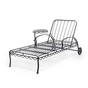 Iron Modern Patio Lounge Chair Set Wheels Chaise Sun Lounger <b>Bench</b>-Durable Eco-Friendly Water Resistant <b>Outdoor</b> Gym Furniture - Product Image 3
