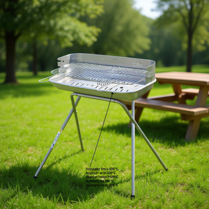 Parrilla Profesional para Barbacoa Carbonella 60 40 con Acabado Gris y Aluminio, Modelo 60400 ALUMINIZED - Product Image 3