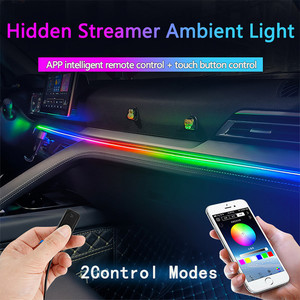 Luce Atmosfera Auto RGB LED 18-in-1 Decorazione Interna Striscia Luminosa in Acrilico con Controllo App Smartphone 16M Colori e Sincronizzazione Musicale - Product Image 4