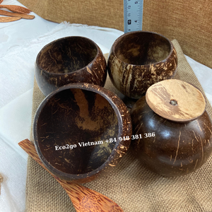 ¡Top Venta y Top One Trending 2025! 100% tazas de cáscara de coco natural para bebidas de Eco2go Vietnam - Product Image 3