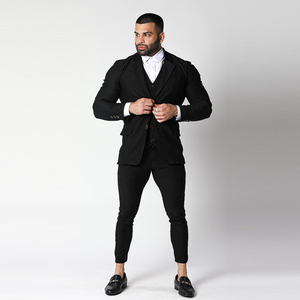GINGTTO OEM Sports <strong>Blazer</strong> Jacket Business Formal <strong>Tweed</strong> Slim Fit <strong>Men's</strong> Wedding Suits for <strong>Men</strong> - Product Image 5