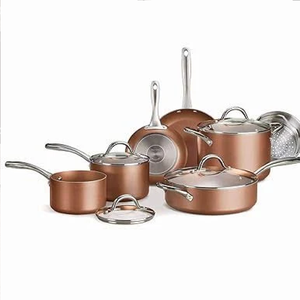 Batterie de cuisine en acier inoxydable à fond en cuivre Batterie de cuisine à domicile Batterie de cuisine en cuivre Batterie de cuisine disponible au prix de gros - Product Image 3
