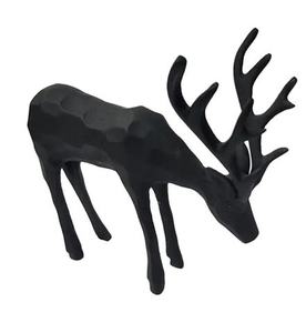 Decoraciones de mesa de reno con revestimiento negro Esculturas navideñas de metal de lujo Esculturas de diseñador Escultura de metal al por mayor - Product Image 1