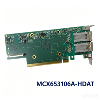 Adaptateur réseau intelligent Connect X-6 VPI MCX653106A-HDAT double port 200GbE HDR InfiniBand QSFP56 PCIe 4.0 x16