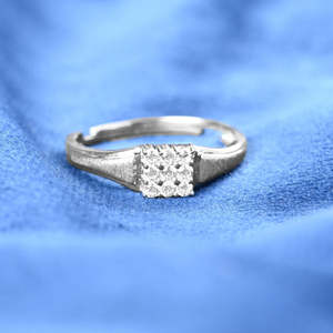 Anillos de Plata de Ley 925 de Primera Calidad para Hombre, Chapados en Rodio con Incrustaciones de Diamantes de Circonio con Patrón Geométrico, Joyería para Bodas - Product Image 3