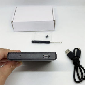 Boîtier de disque dur C Stock, boîtier de disque dur externe en alliage d'aluminium 2,5 pouces SATA USB 3.1 type C, boîtier en aluminium bleu, mémoire M.2 - Product Image 3
