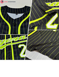 2025 personnalisé haute qualité le plus chaud maillots à fines rayures Baseball cousu maille Baseball uniformes chemises pour hommes - Product Image 6