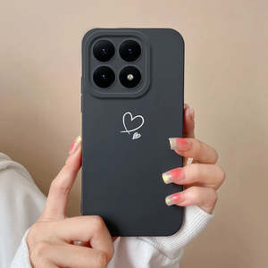 Custodia per cellulare antiurto in TPU con design a cuore in stile Ins per 15T e 14 Plus - Product Image 5