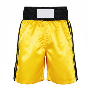 Shorts de boxe en satin 100 % polyester de haute qualité, légers, à séchage rapide, avec coutures renforcées et taille élastique, conçus pour un usage quotidien - Product Image 1