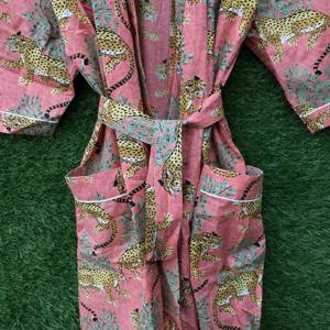 Kimono de algodón 100% de diseñador hecho a mano para mujer, estampado Floral, informal, Vintage, transpirable, para verano, invierno, ropa de playa, nuevo - Product Image 5