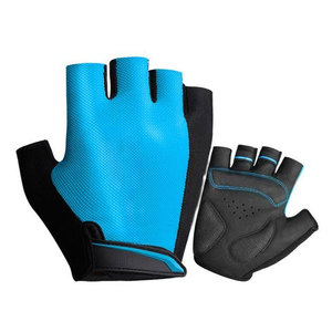 Gants de cyclisme en tissu maillé avec rembourrage en gel, fermeture à boucle et à crochets, respirants - Product Image 1