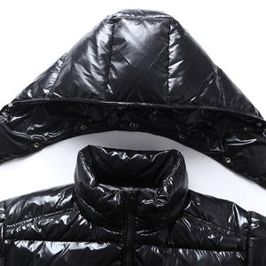 Nouvel arrivage de manteau en duvet à la mode pour hommes veste à capuche simple, solide, épaisse et respirante de grande taille pour adultes style formel - Product Image 2