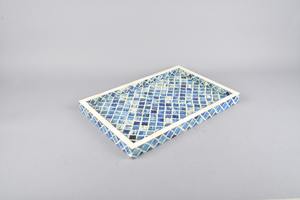 Ensemble de plateaux en bambou moderne avec technique de polissage Artisanat en bois naturel Plateau de service - Product Image 2